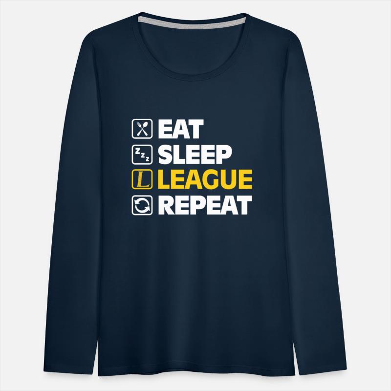 Eat Sleep League Repeat Bronze Master Legend LoL