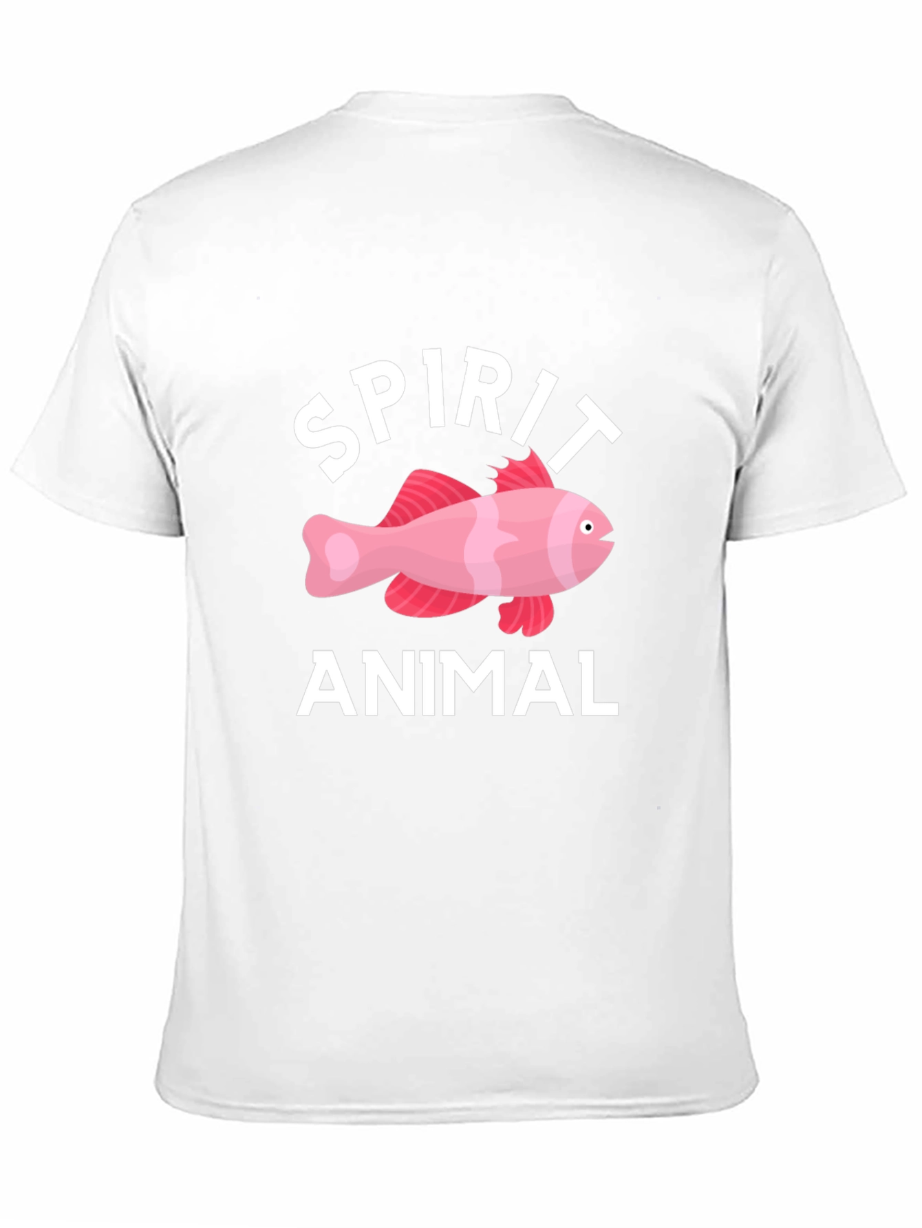 Spirit Animal Fish Graphic Tee - Black Cotton T-Shirt