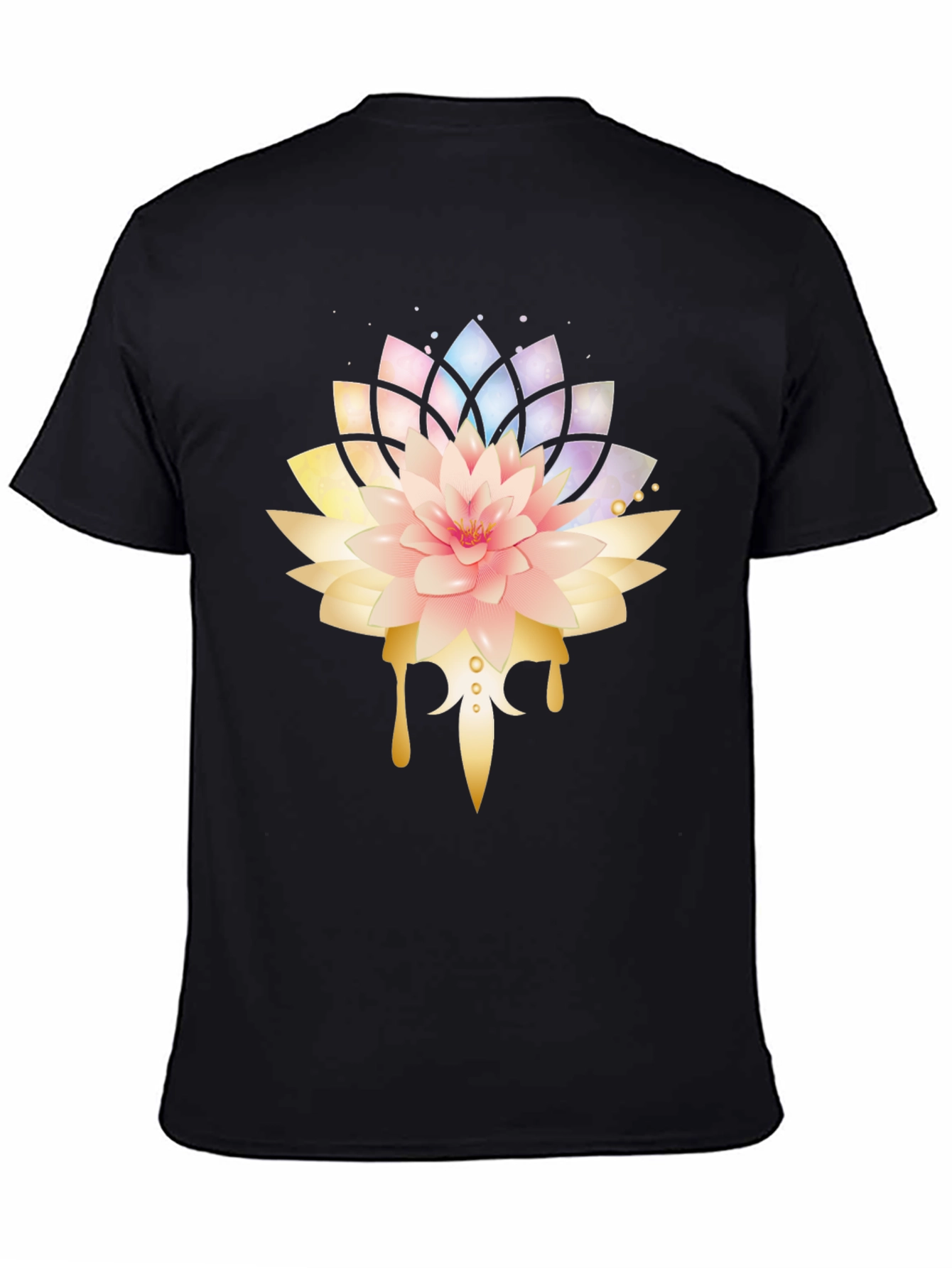 Lotus Flower Graphic Print Tee - Stylish Design