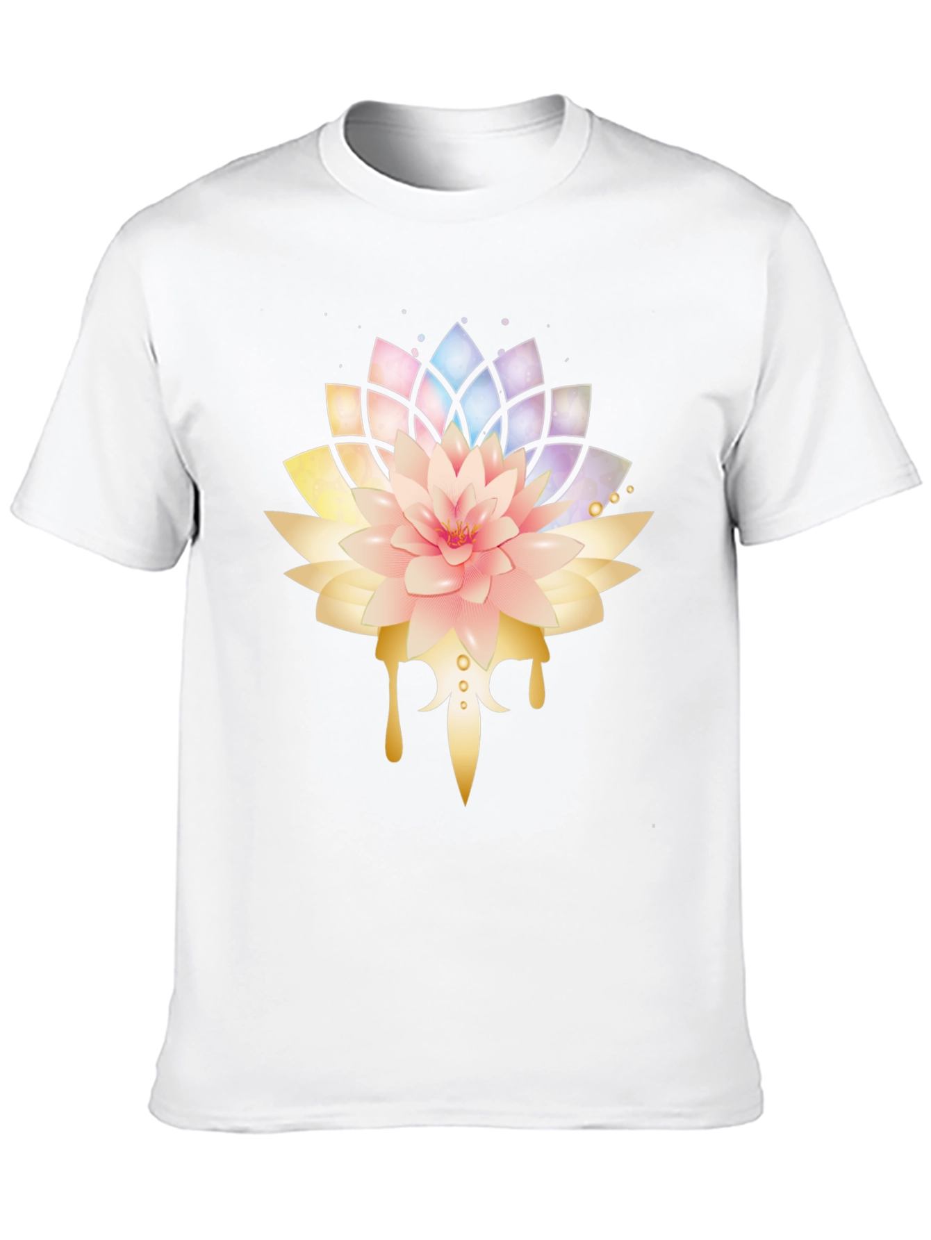 Lotus Flower Graphic Print Tee - Stylish Design