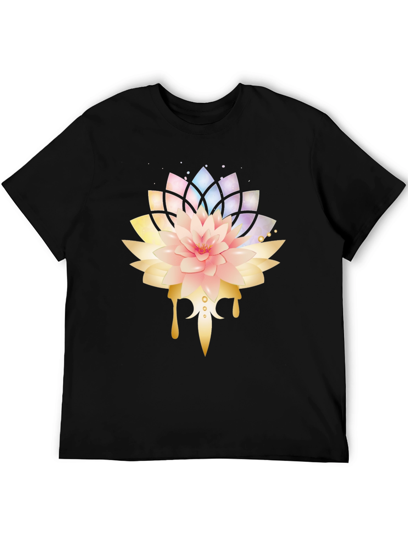 Lotus Flower Graphic Print Tee - Stylish Design