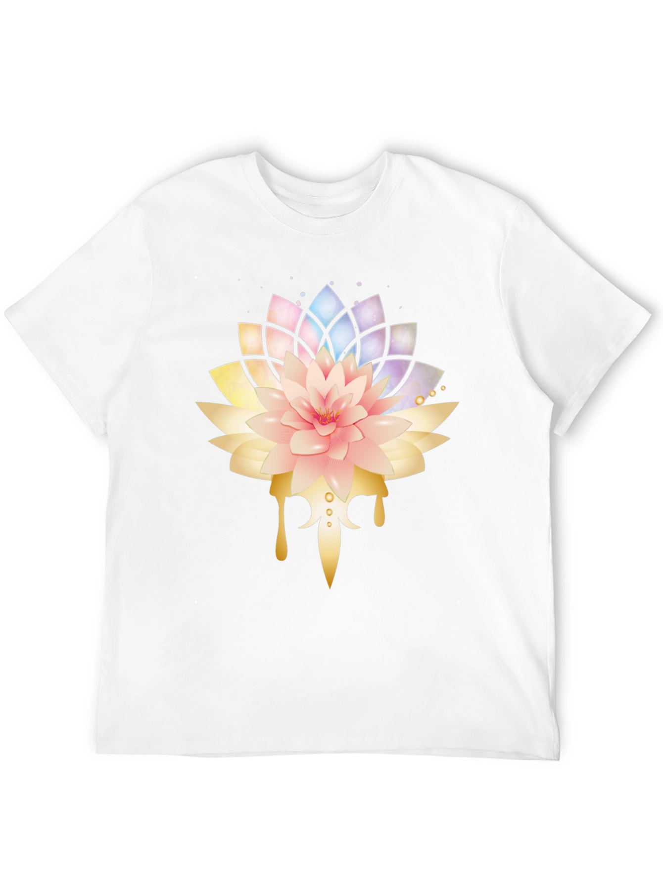 Lotus Flower Graphic Print Tee - Stylish Design