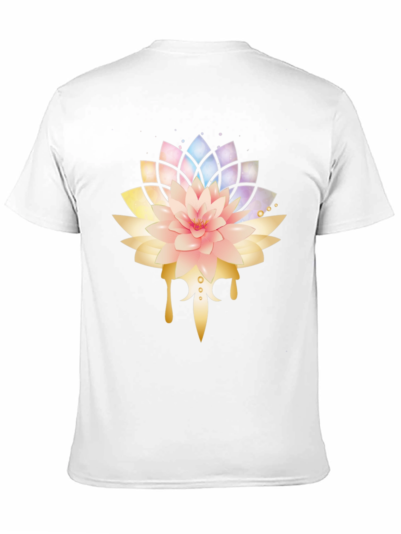Lotus Flower Graphic Print Tee - Stylish Design