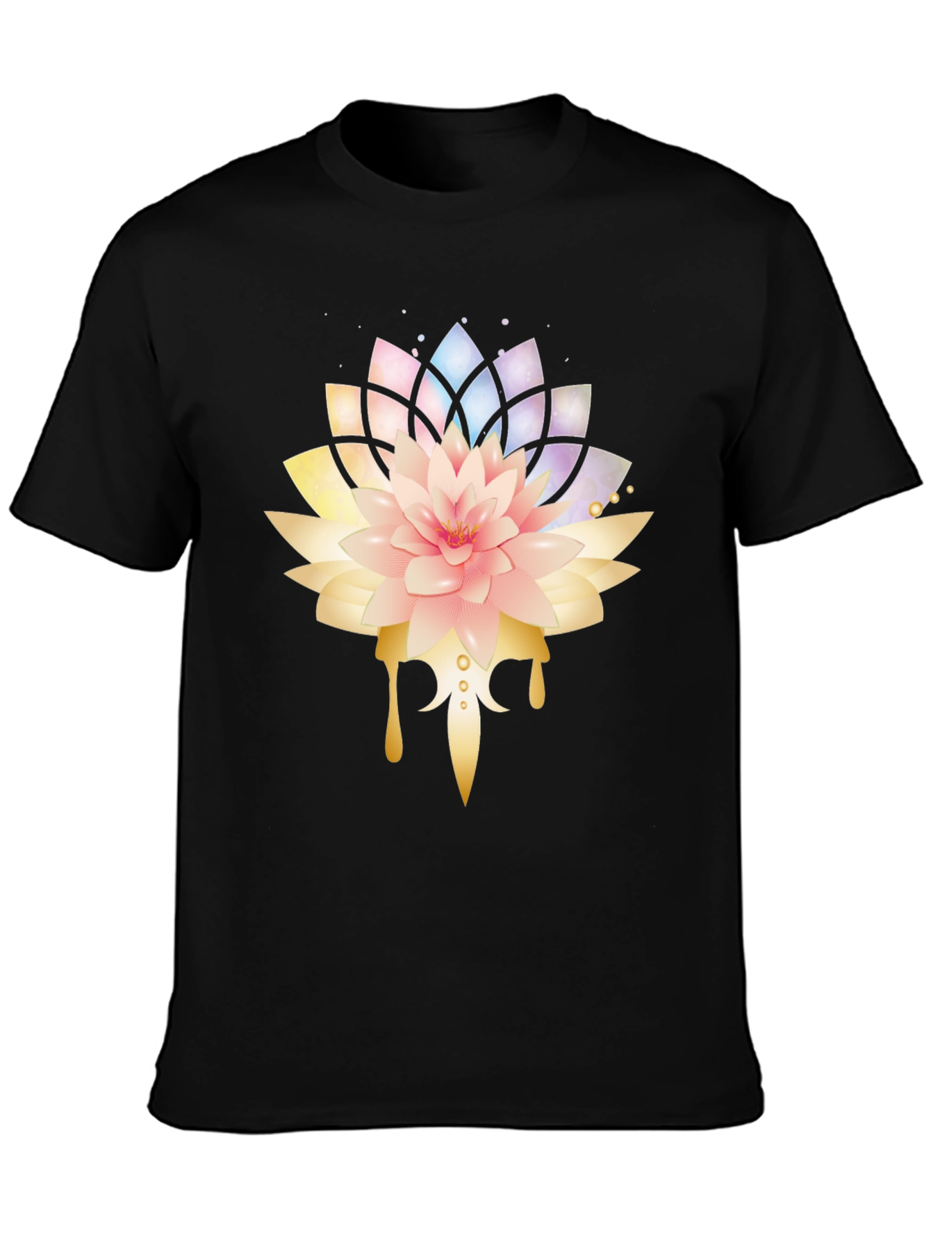 Lotus Flower Graphic Print Tee - Stylish Design