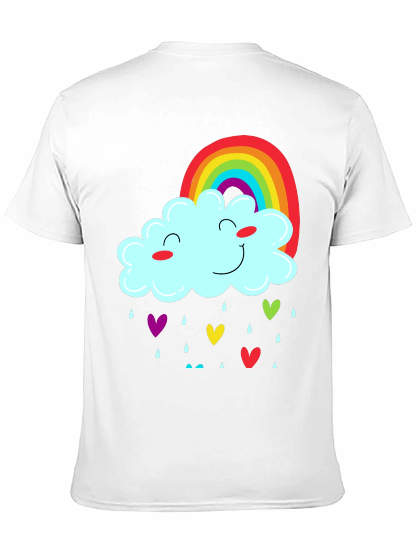 Rainbow Cloud Heart Rain T-Shirt
