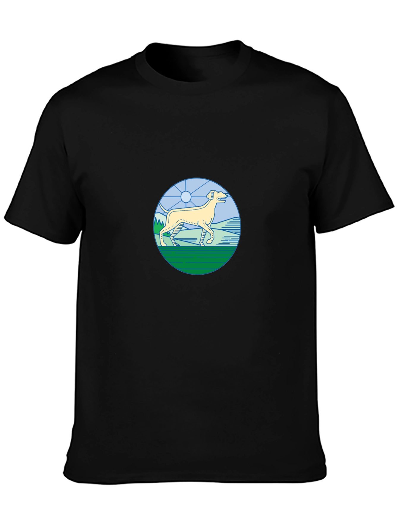 Dog Graphic Tee - Mens Black T-Shirt