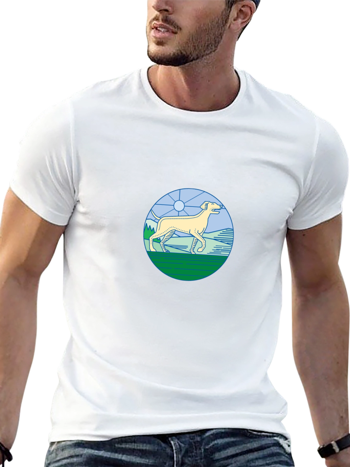 Dog Graphic Tee - Mens Black T-Shirt