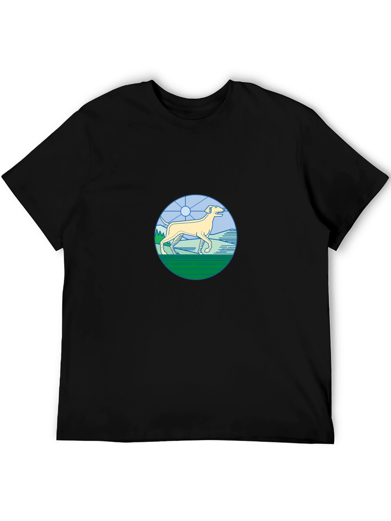 Dog Graphic Tee - Mens Black T-Shirt
