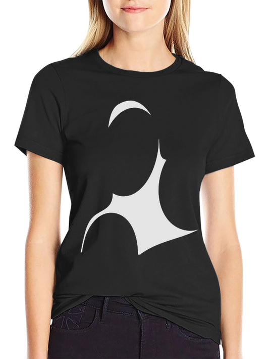 Abstract Graphic Tee - Black Cotton Blend Shirt