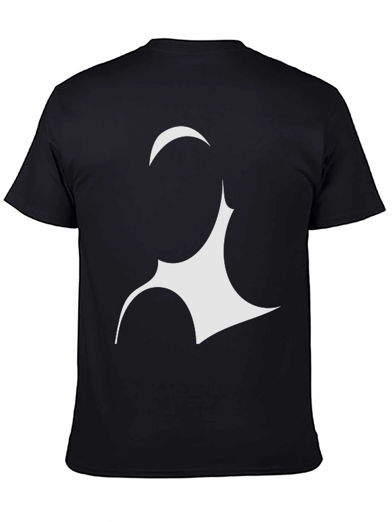 Abstract Graphic Tee - Black Cotton Blend Shirt