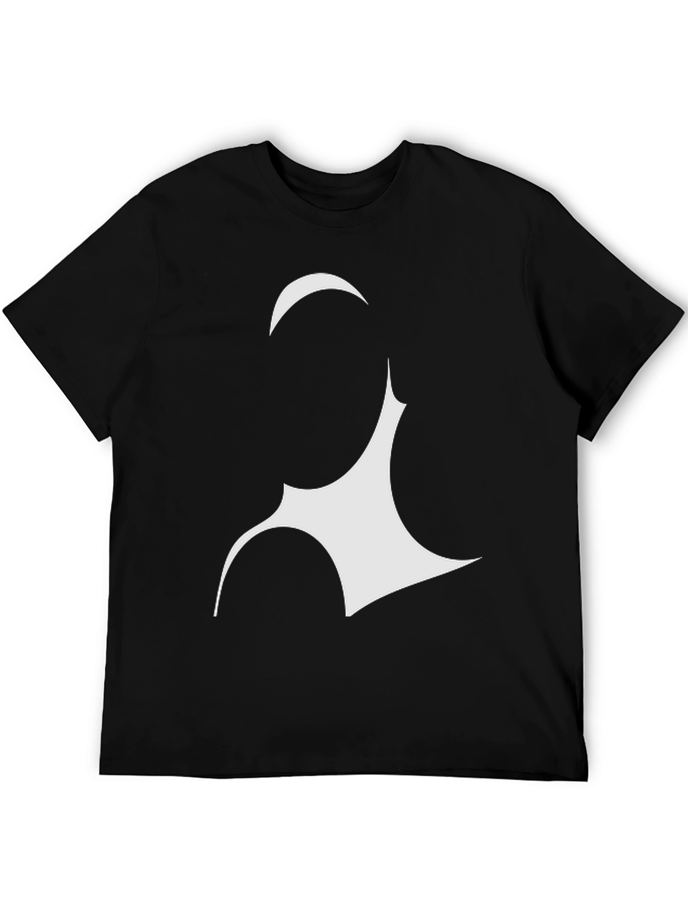 Abstract Graphic Tee - Black Cotton Blend Shirt