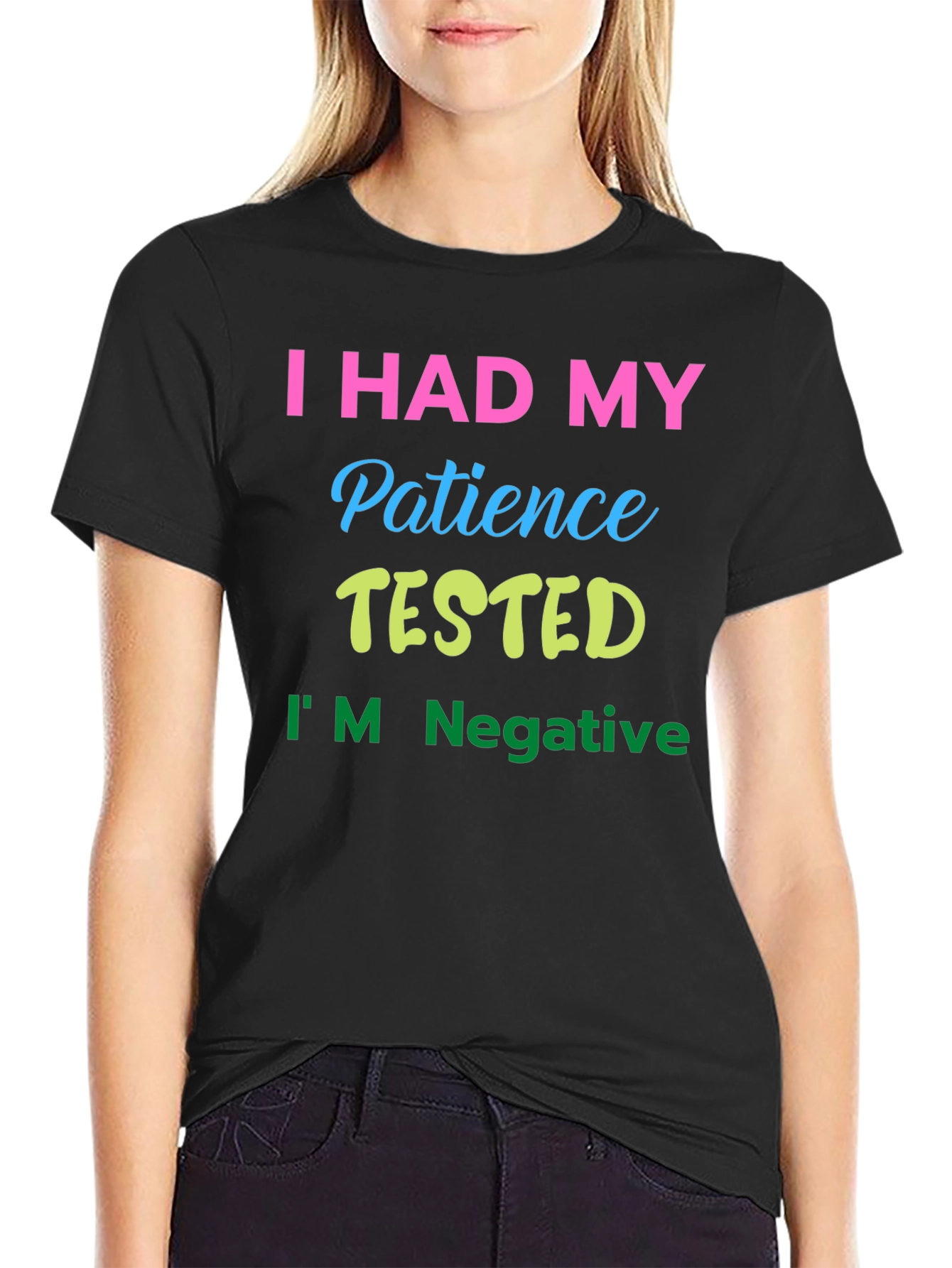 I Had My Patience Tested Black Tee