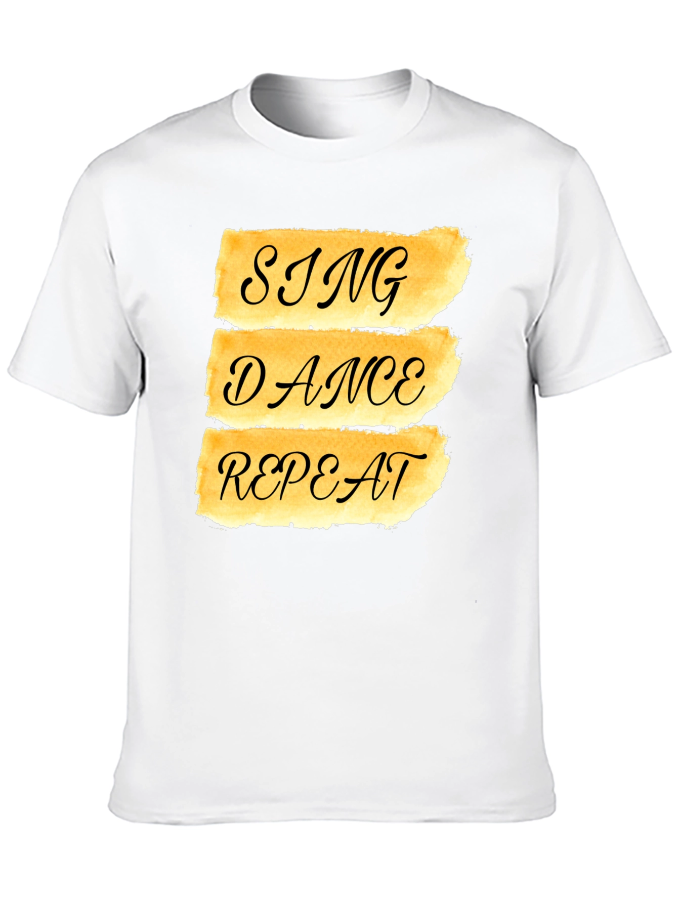 Sing Dance Repeat Graphic Tee - Black