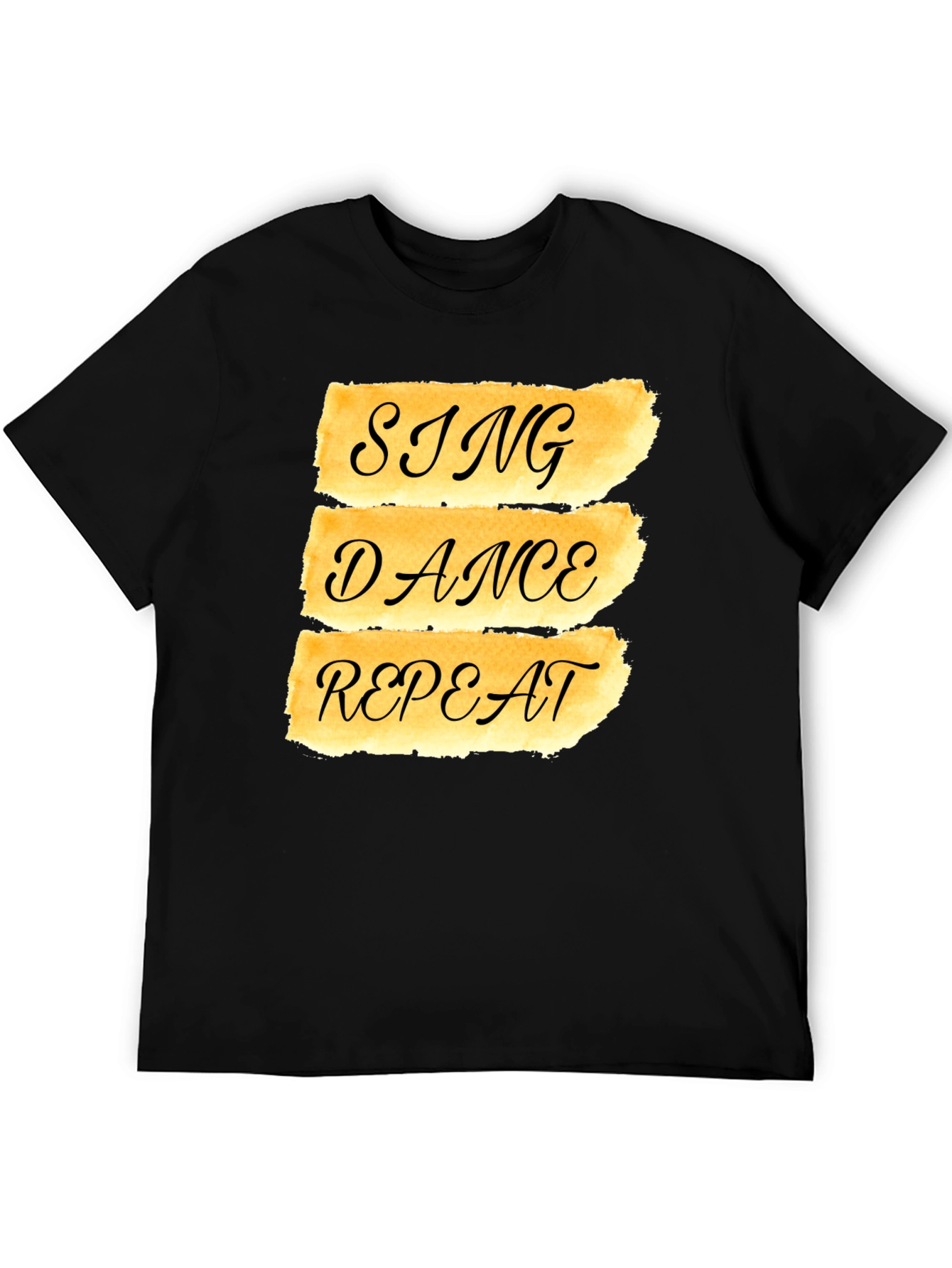 Sing Dance Repeat Graphic Tee - Black