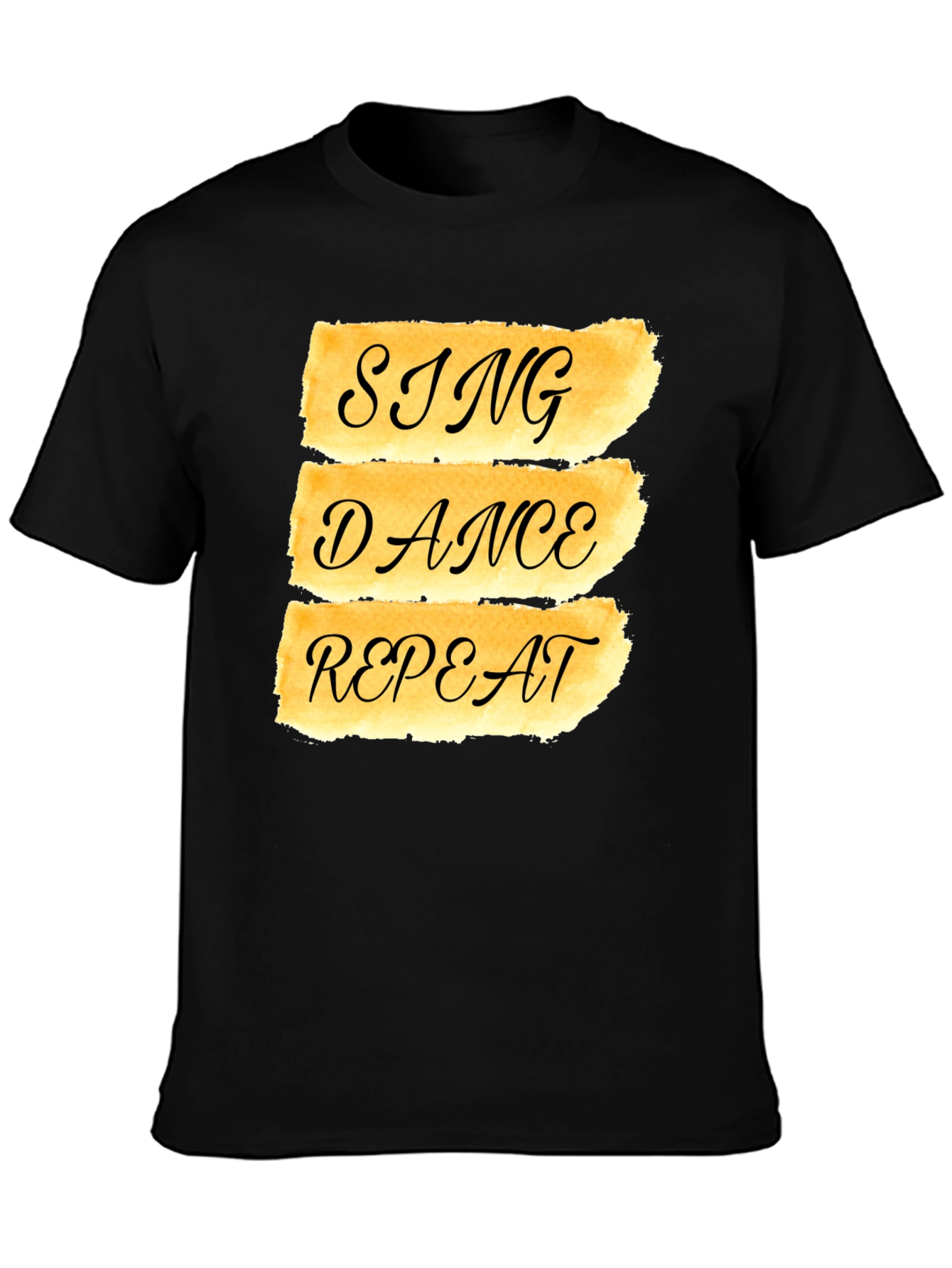 Sing Dance Repeat Graphic Tee - Black