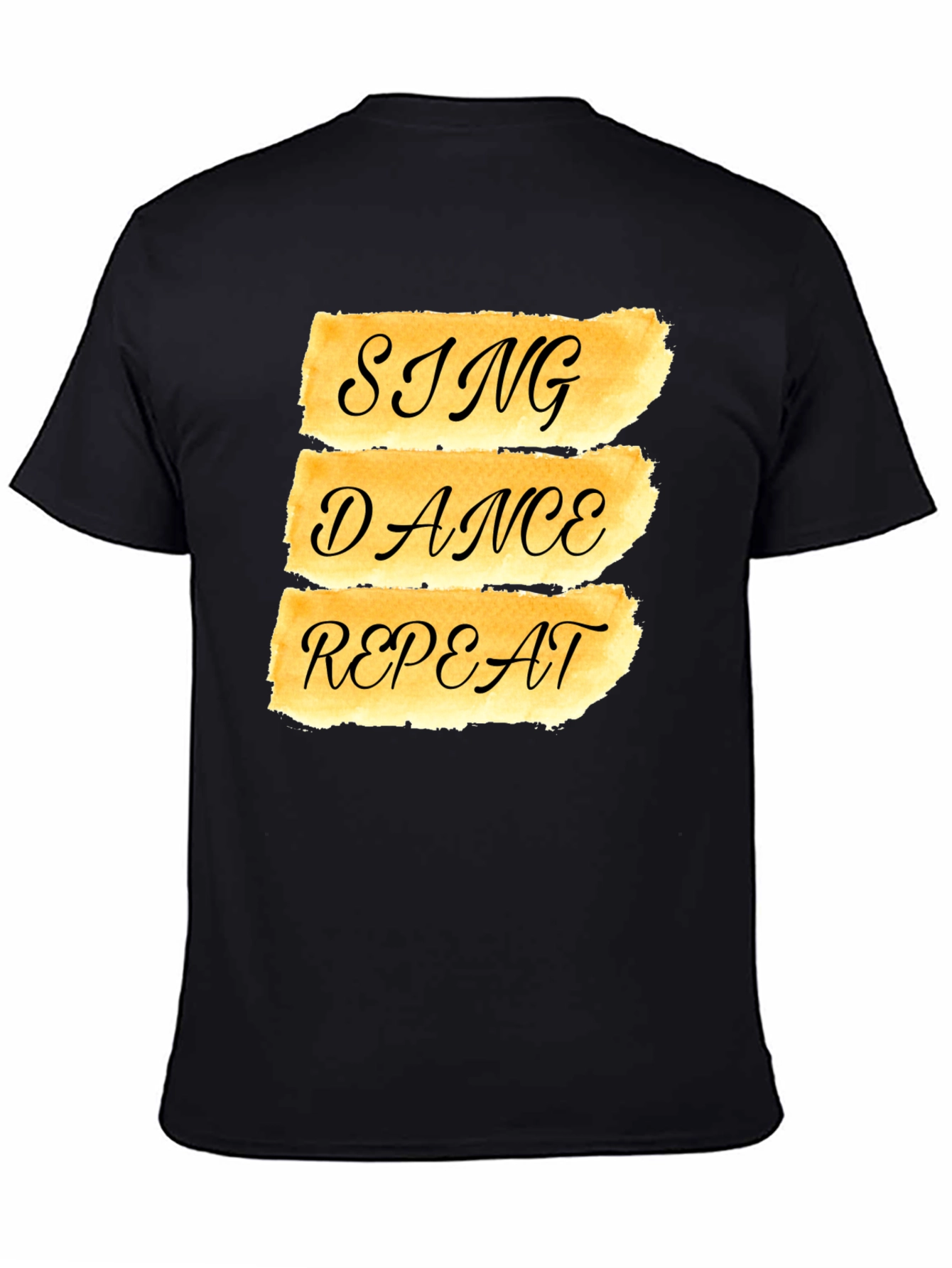 Sing Dance Repeat Graphic Tee - Black