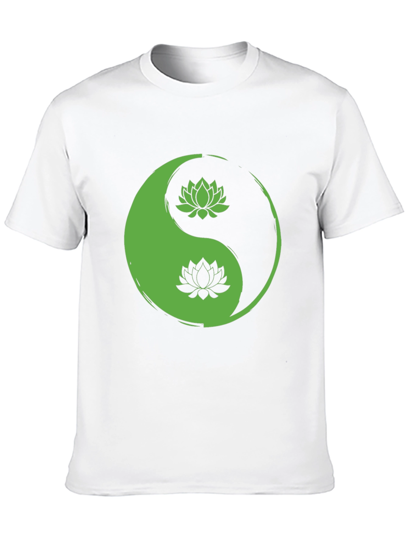 Yin Yang Lotus Black T-Shirt - Balance & Style