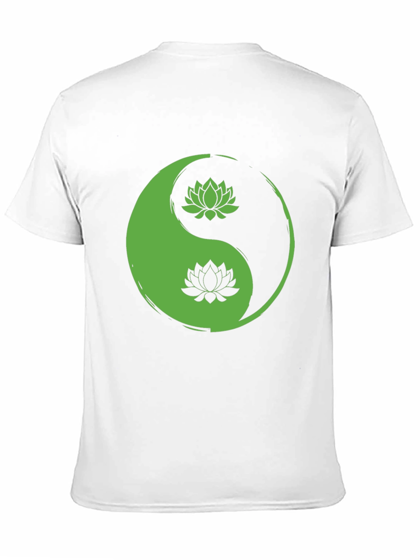 Yin Yang Lotus Black T-Shirt - Balance & Style