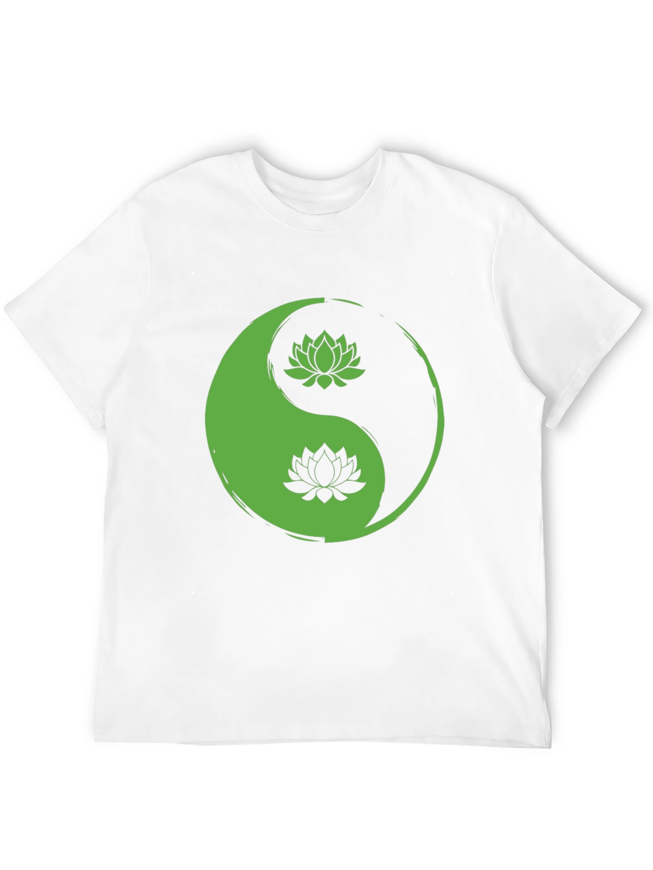 Yin Yang Lotus Black T-Shirt - Balance & Style