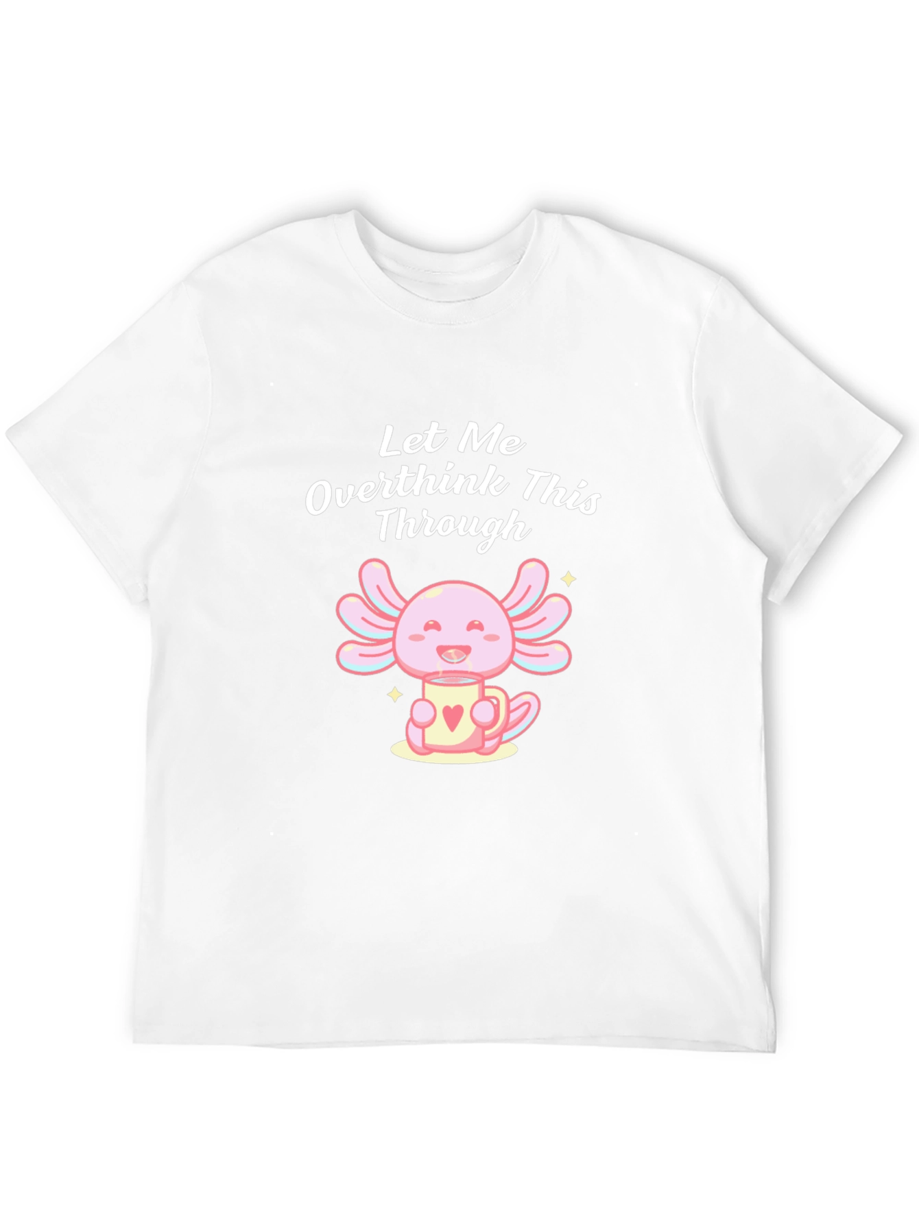 Overthink Axolotl Graphic Tee - Trendy Unisex Shirt