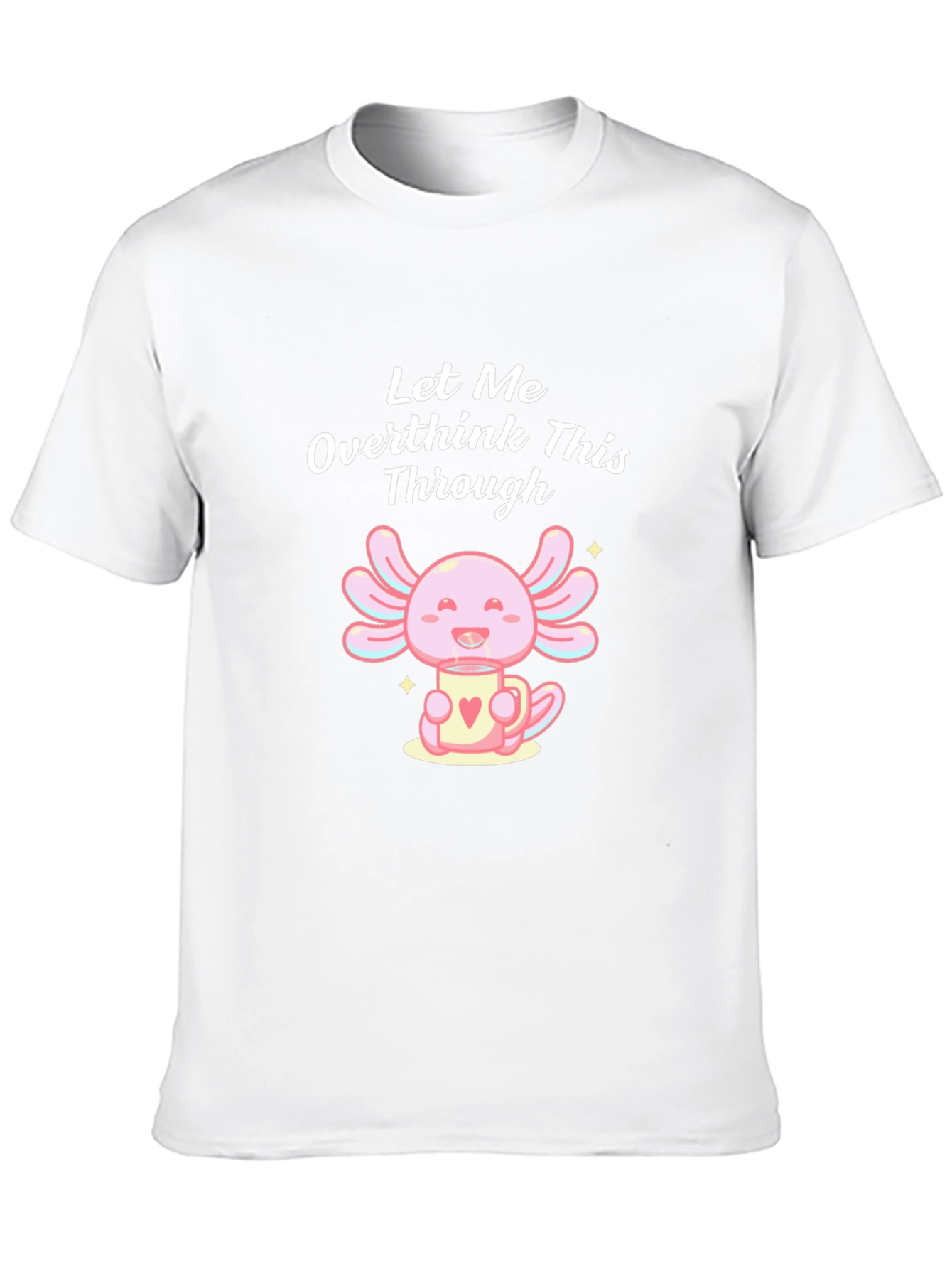 Overthink Axolotl Graphic Tee - Trendy Unisex Shirt