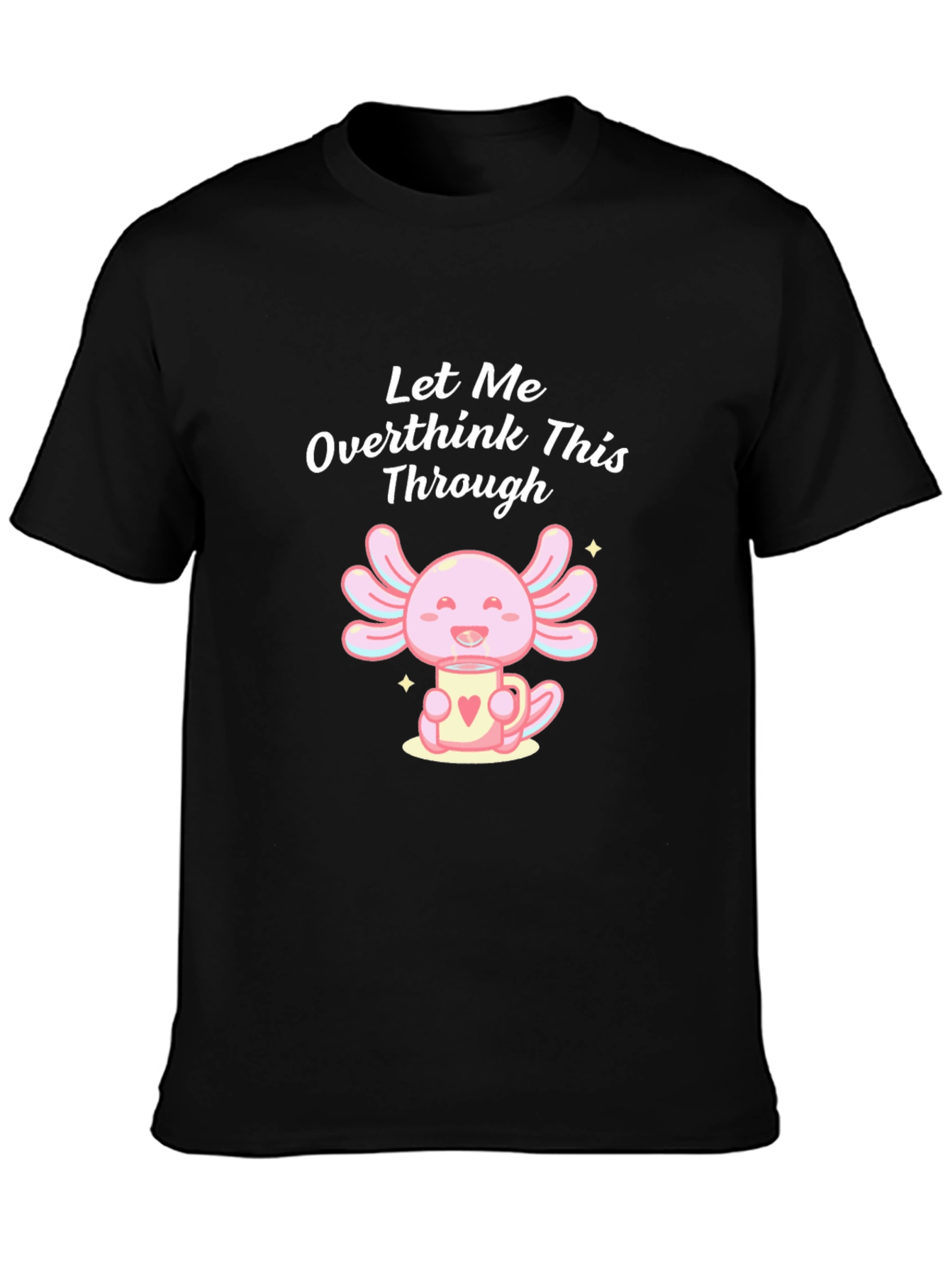 Overthink Axolotl Graphic Tee - Trendy Unisex Shirt