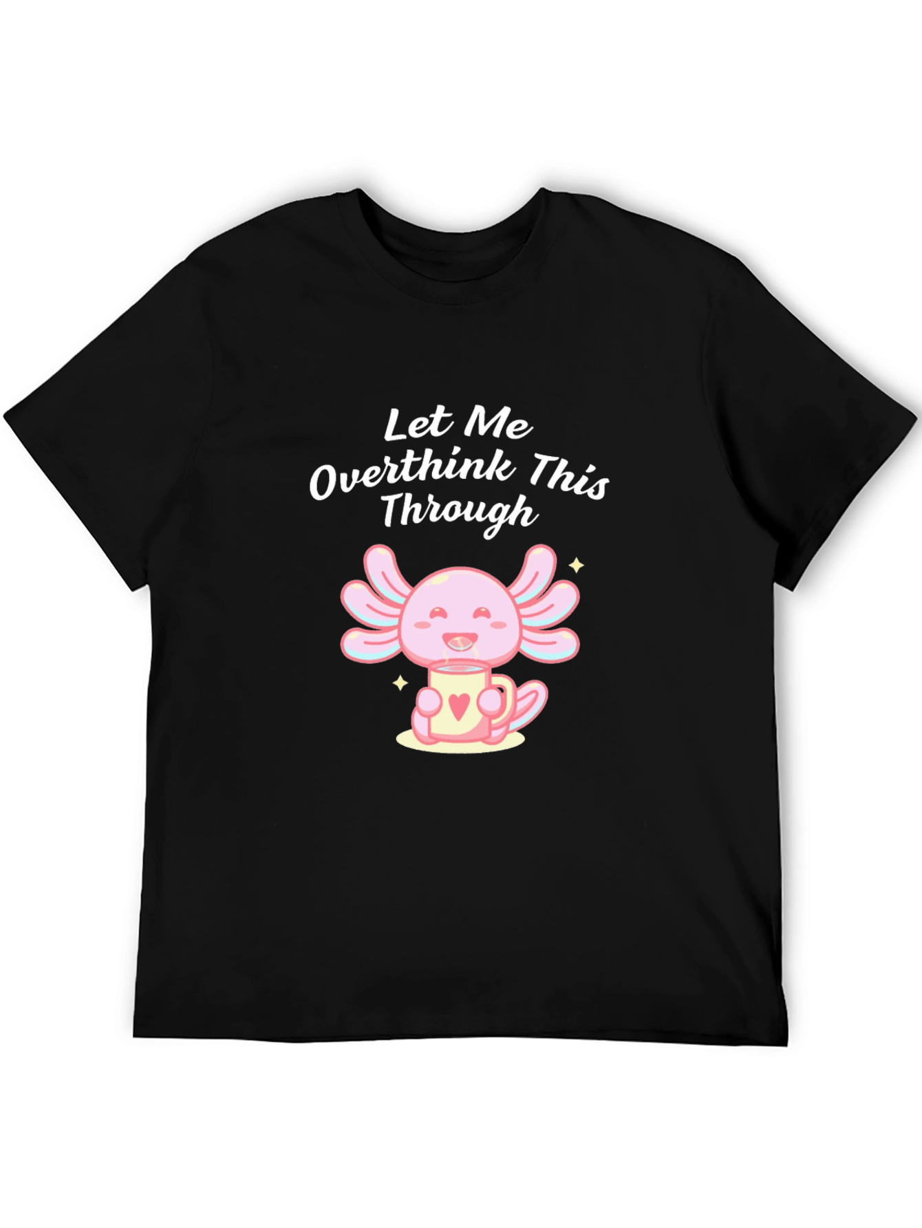 Overthink Axolotl Graphic Tee - Trendy Unisex Shirt