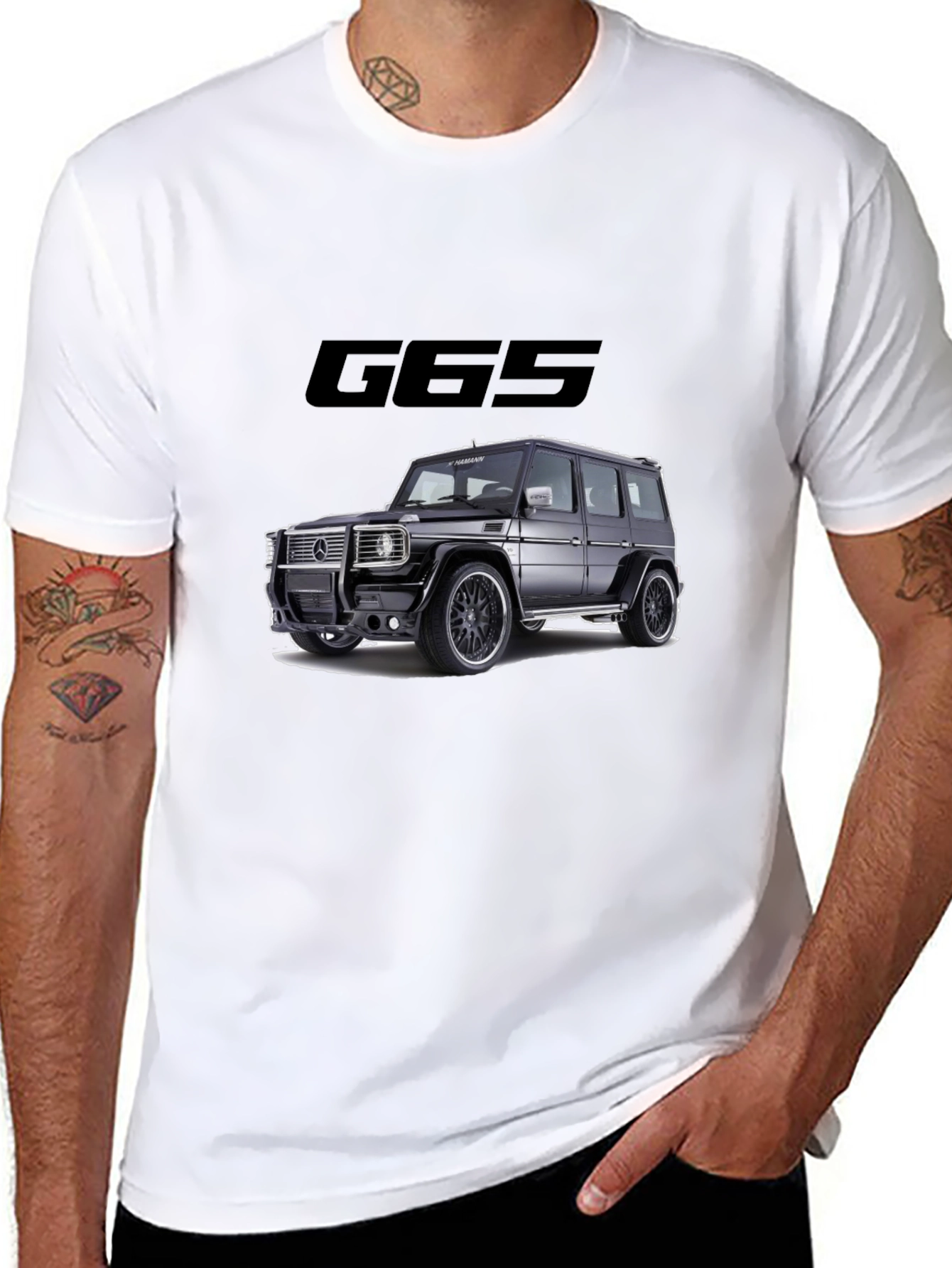 G65 Black Graphic Tee - Car Enthusiast Style
