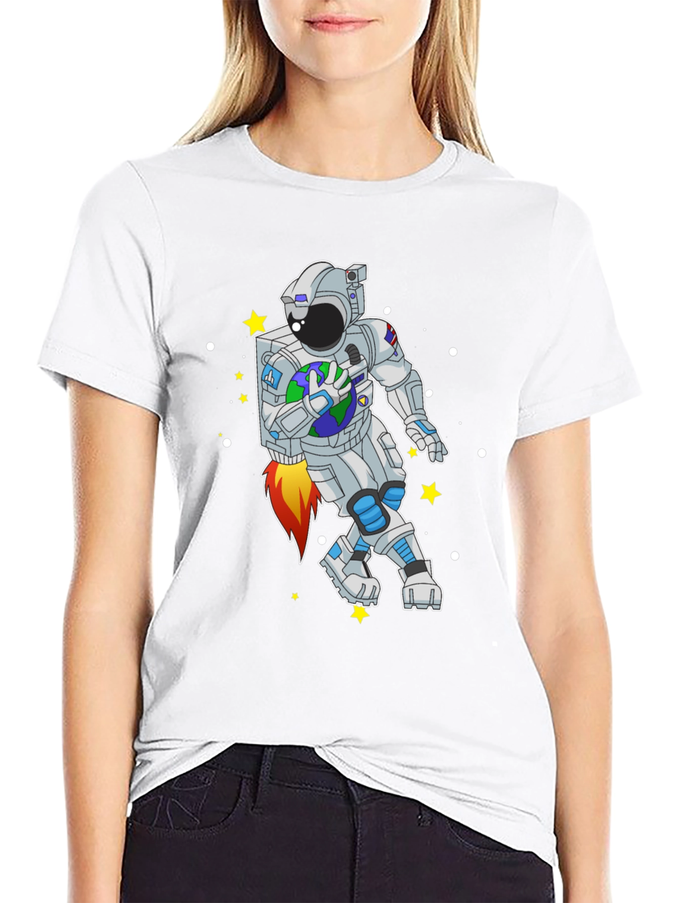 Astronaut Earth T-Shirt - Space Adventure Tee