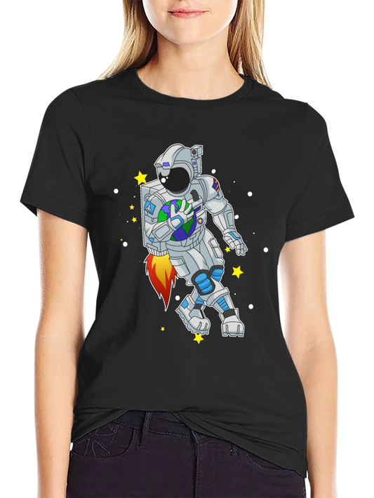 Astronaut Earth T-Shirt - Space Adventure Tee