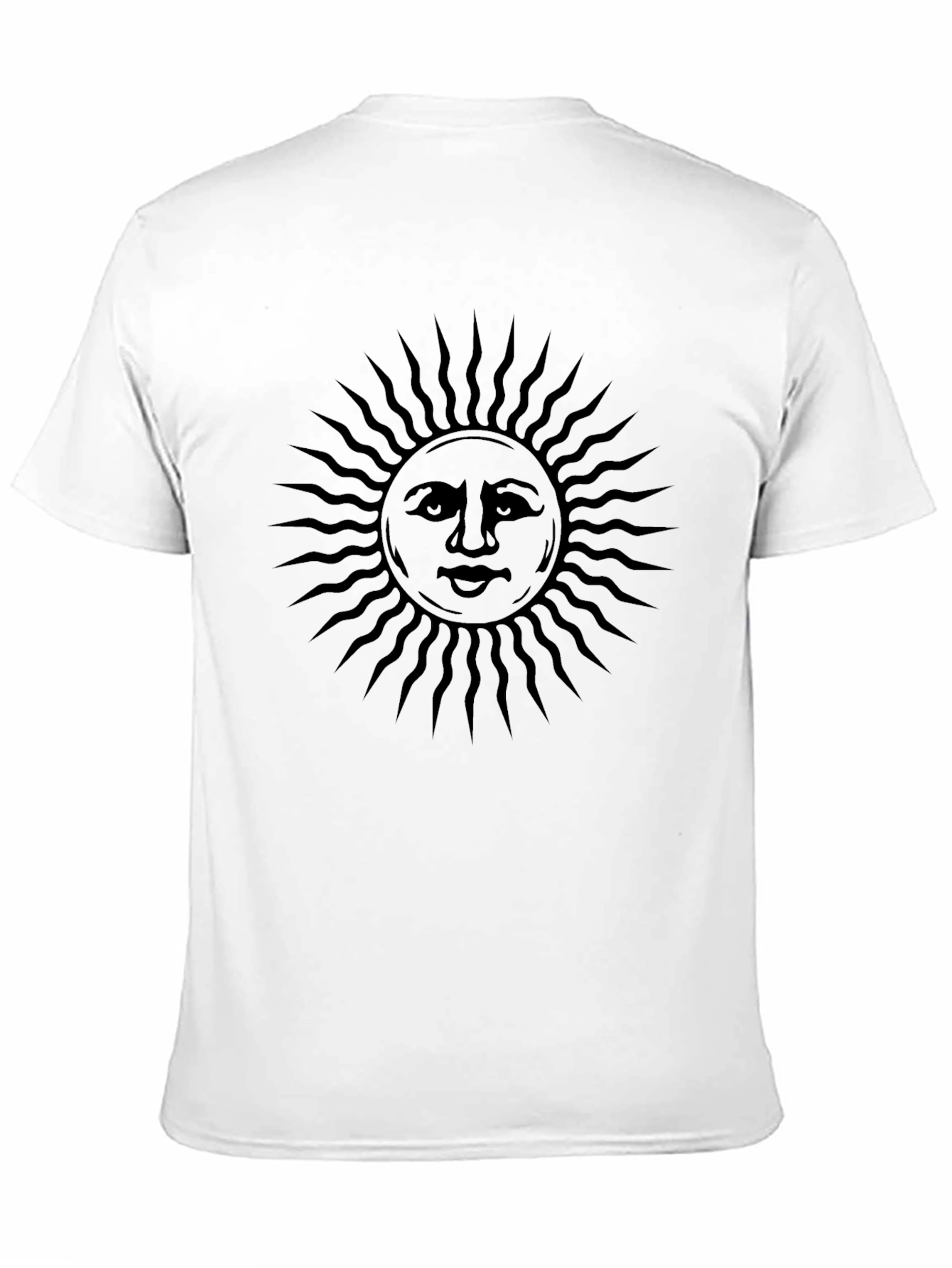 Sun Face Graphic Tee - Soft Cotton Blend