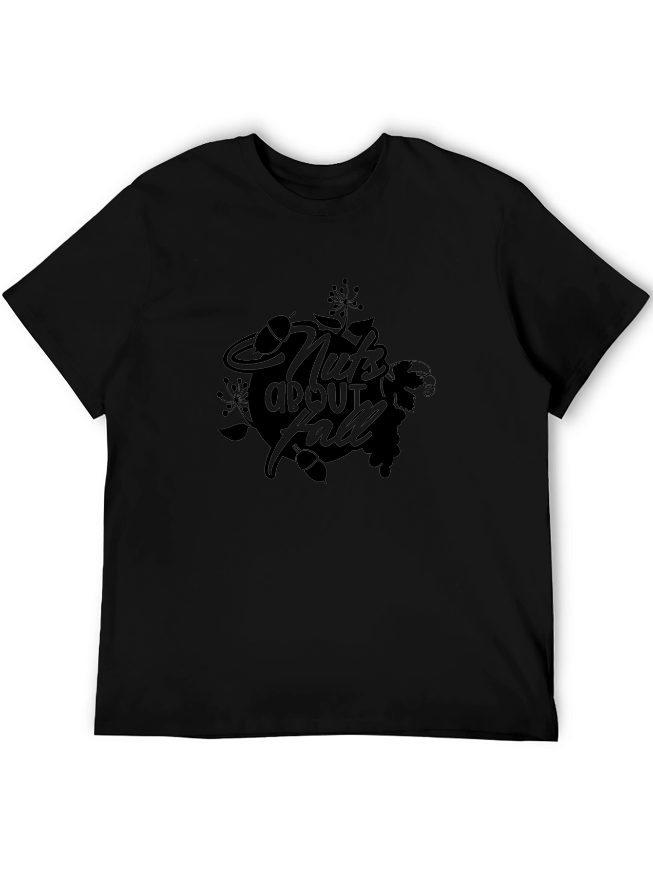 Nuts About Fall Black Graphic Tee