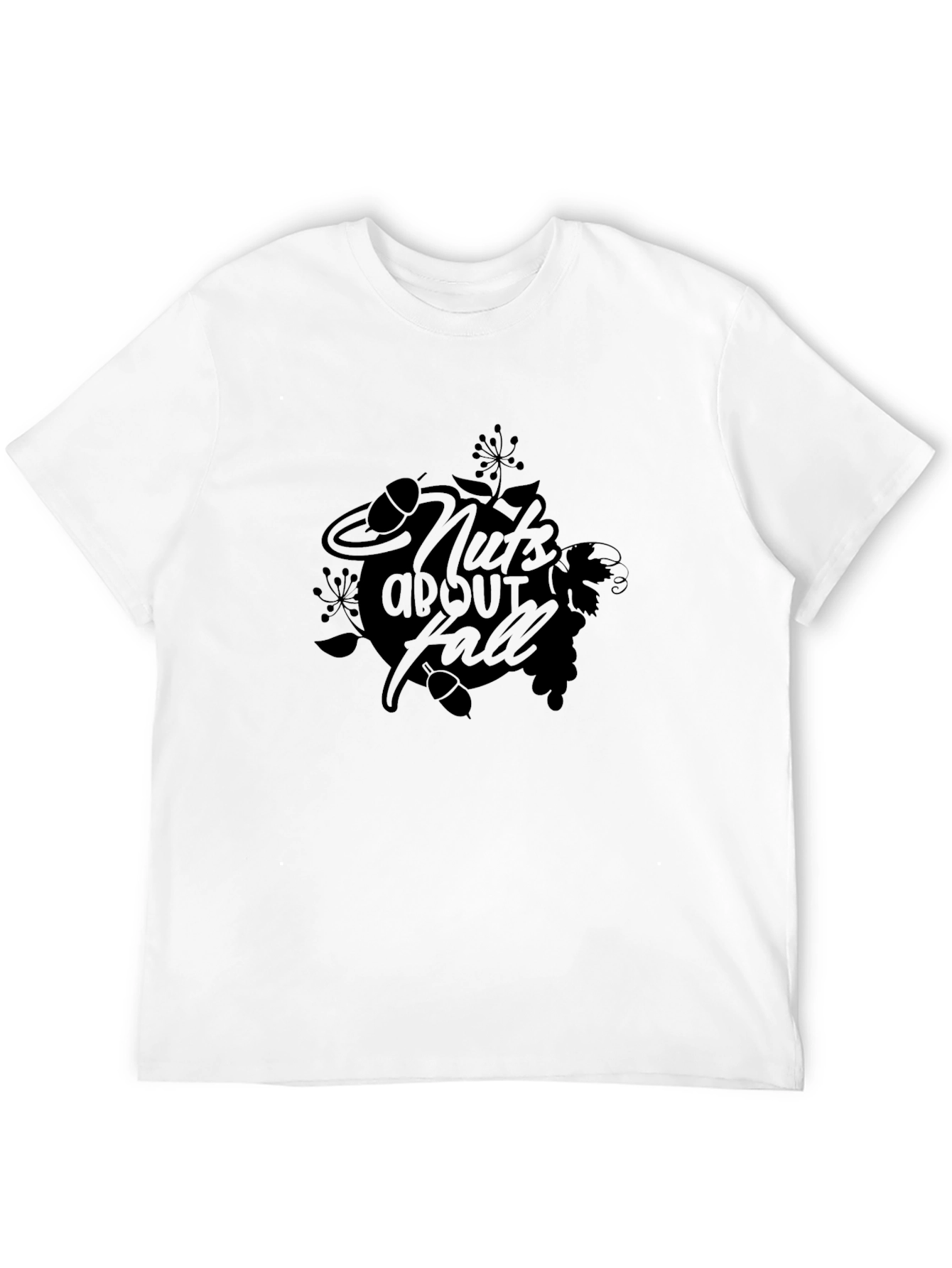 Nuts About Fall Black Graphic Tee