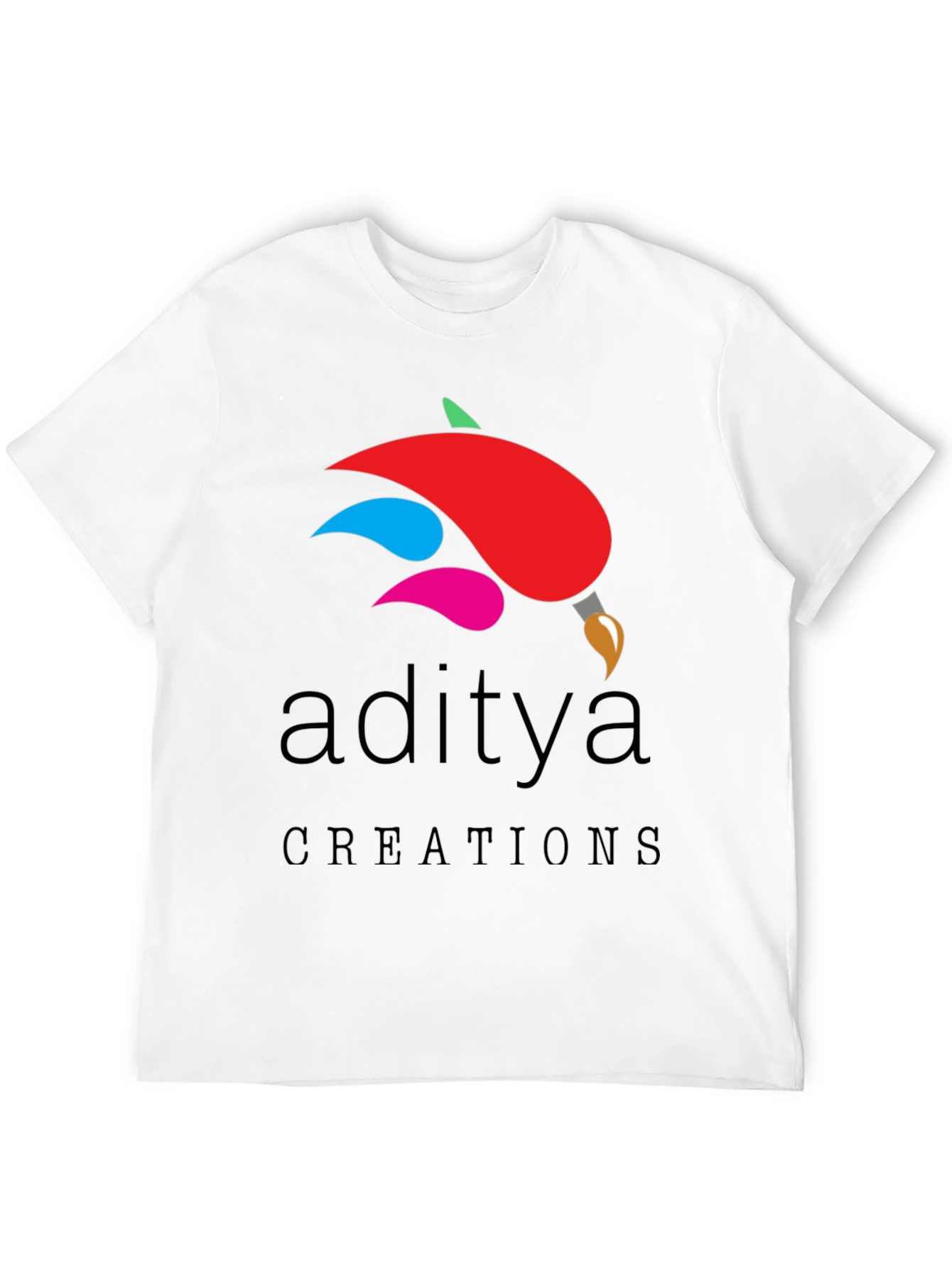 Aditya Creations Black Graphic Tee