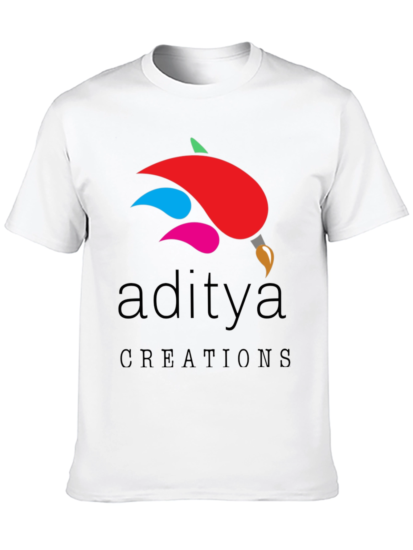 Aditya Creations Black Graphic Tee