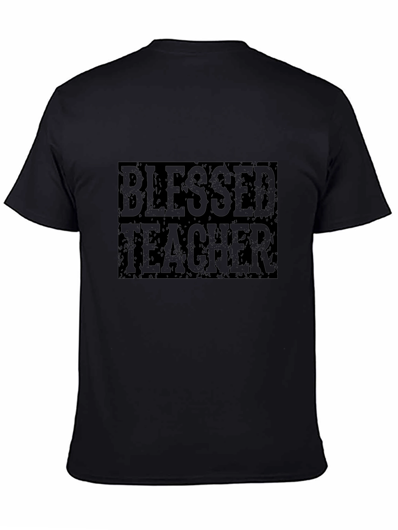 Blessed Teacher Graphic Tee - Black Cotton T-Shirt