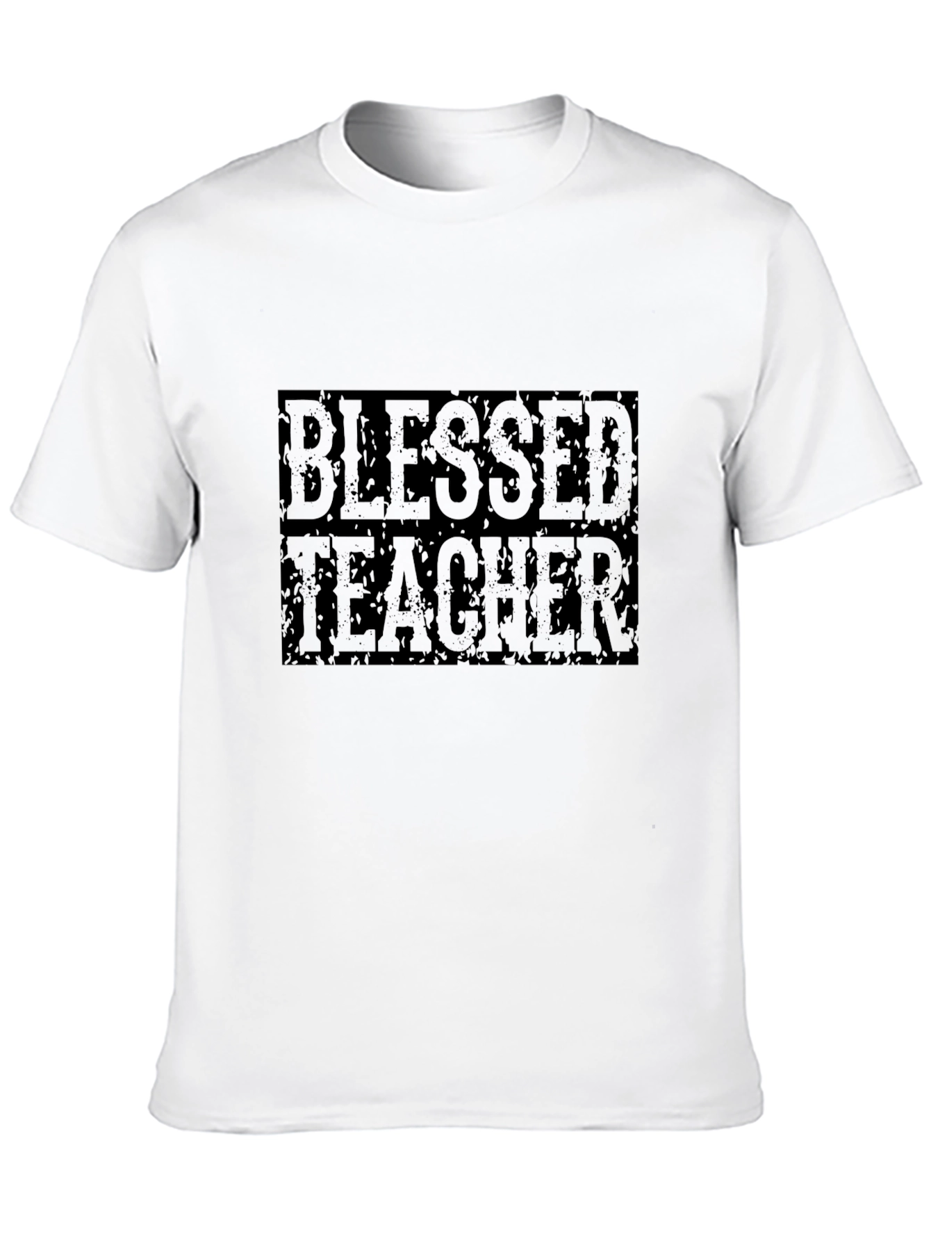 Blessed Teacher Graphic Tee - Black Cotton T-Shirt