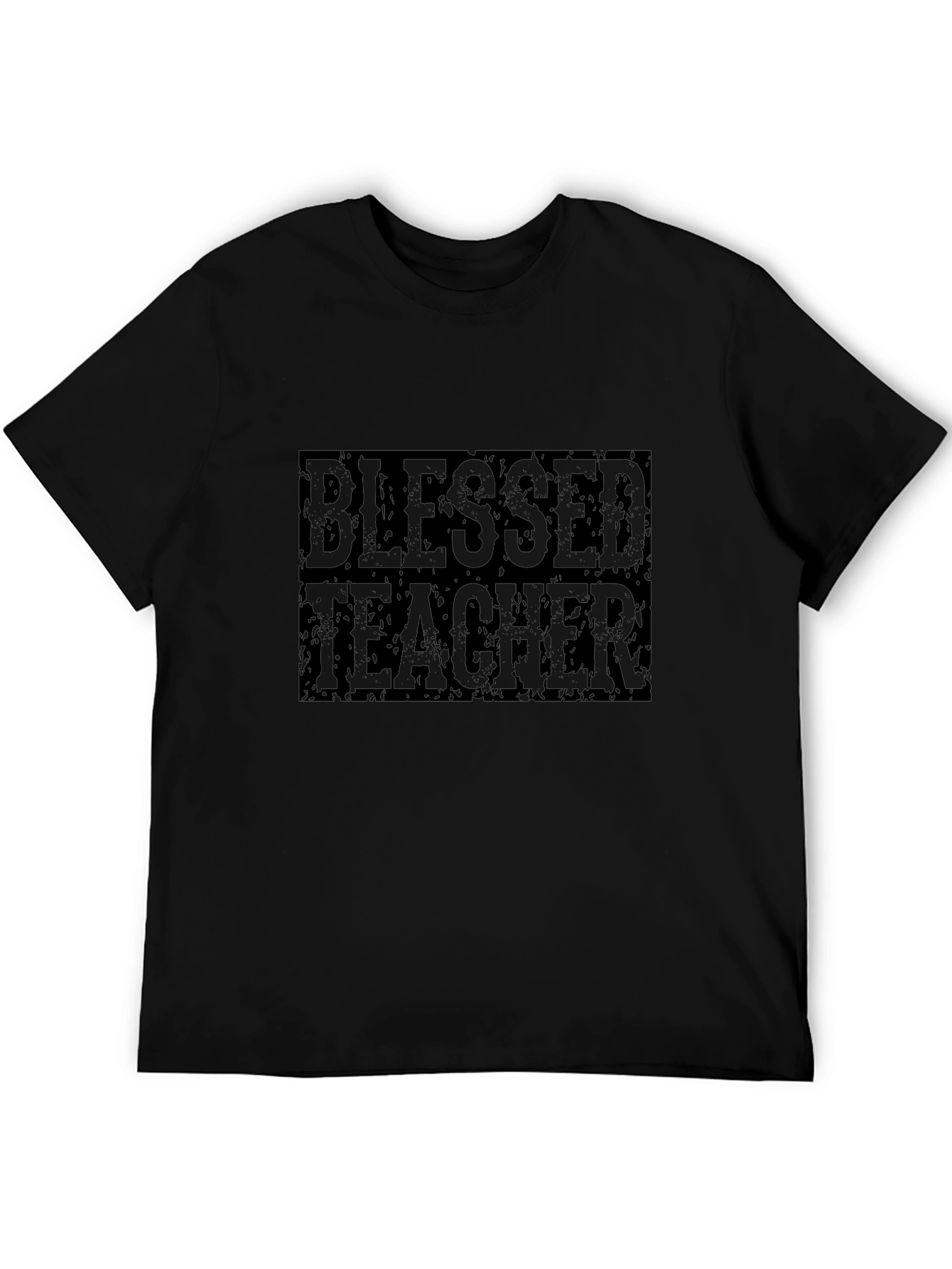 Blessed Teacher Graphic Tee - Black Cotton T-Shirt
