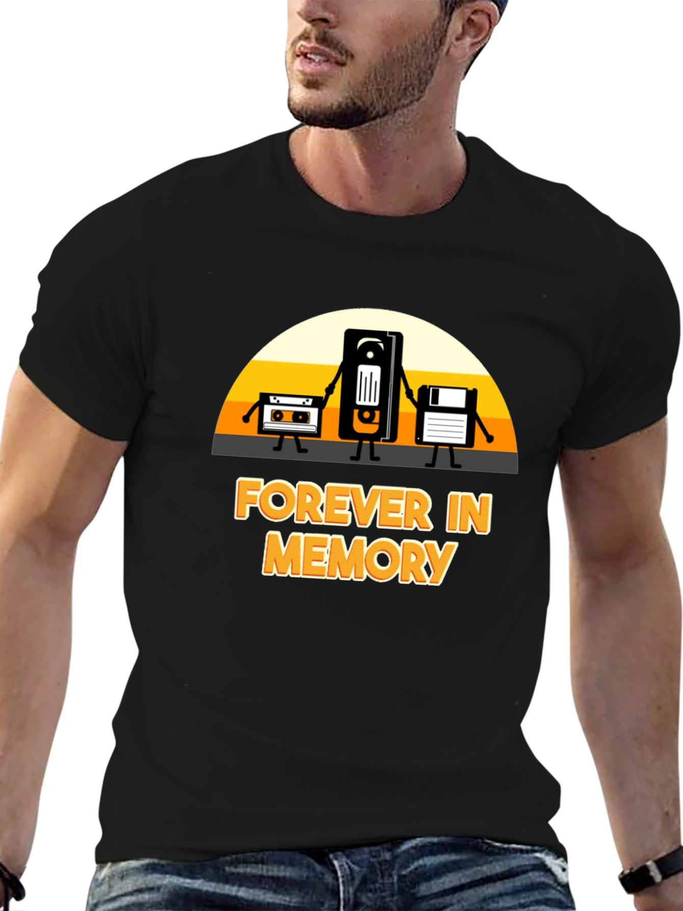Forever in Memory T-Shirt: Retro Tech Design