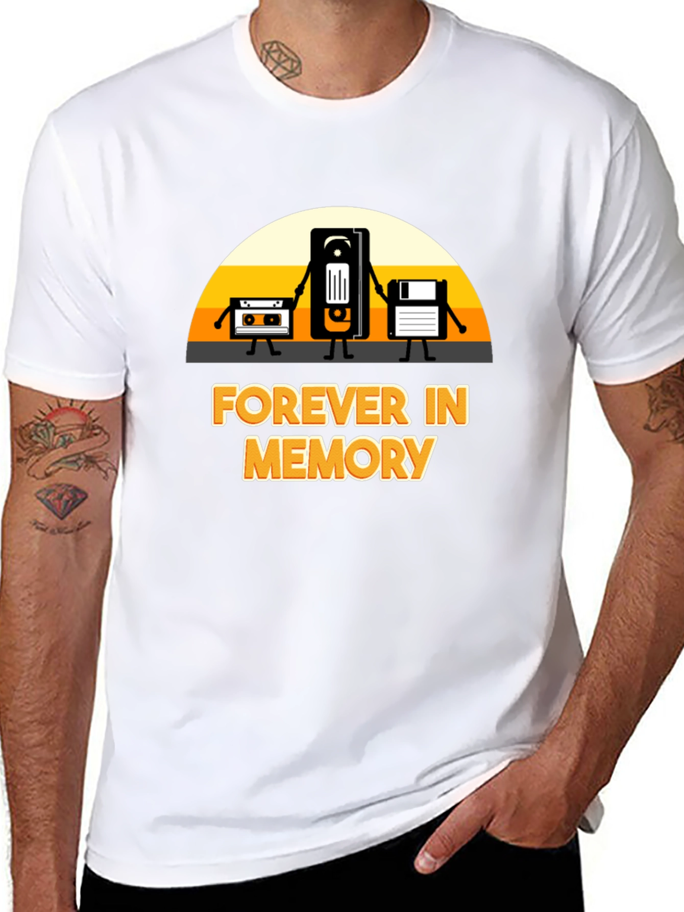 Forever in Memory T-Shirt: Retro Tech Design