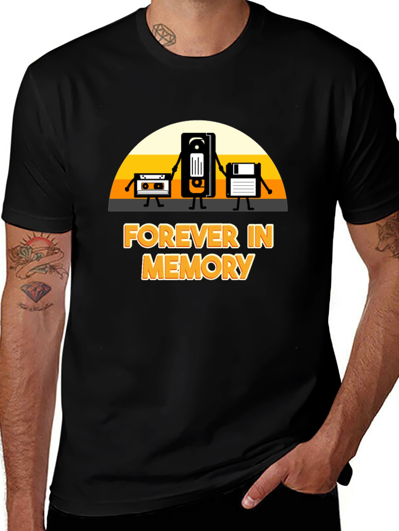 Forever in Memory T-Shirt: Retro Tech Design