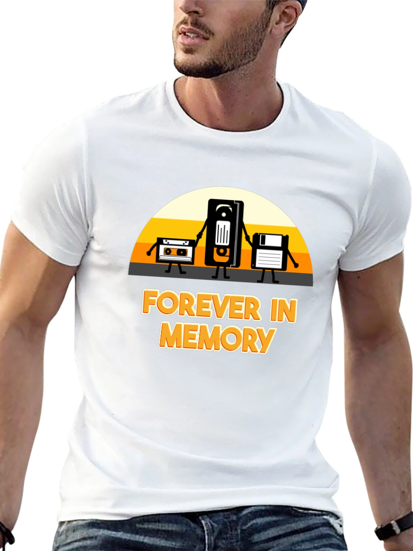 Forever in Memory T-Shirt: Retro Tech Design