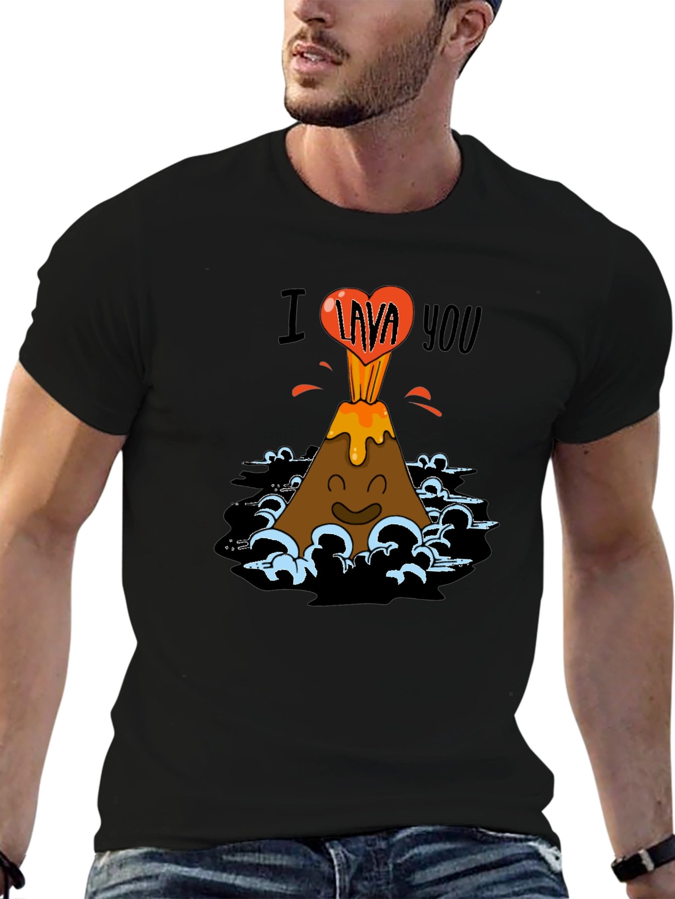 I Lava You Graphic Tee - Black T-Shirt