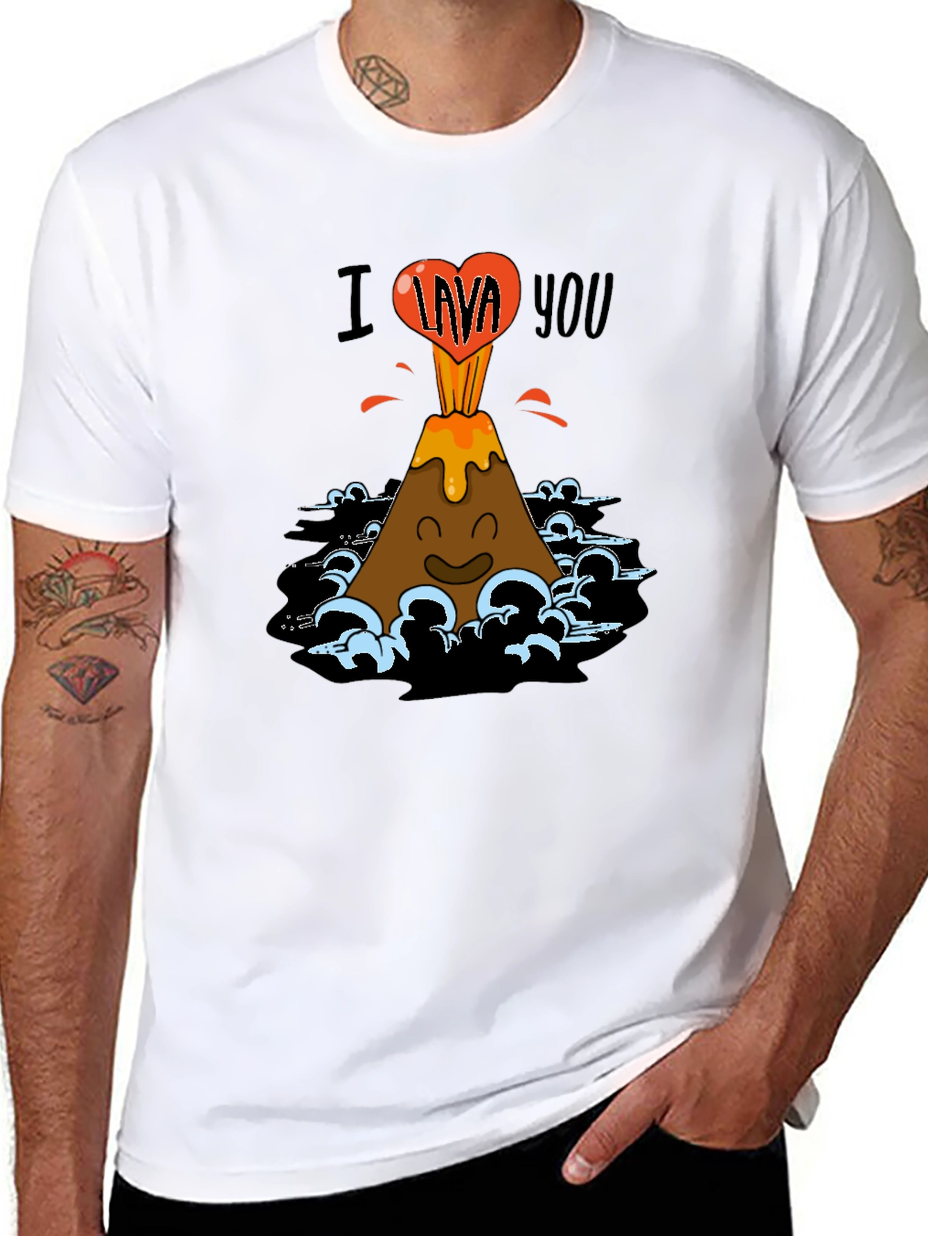 I Lava You Graphic Tee - Black T-Shirt