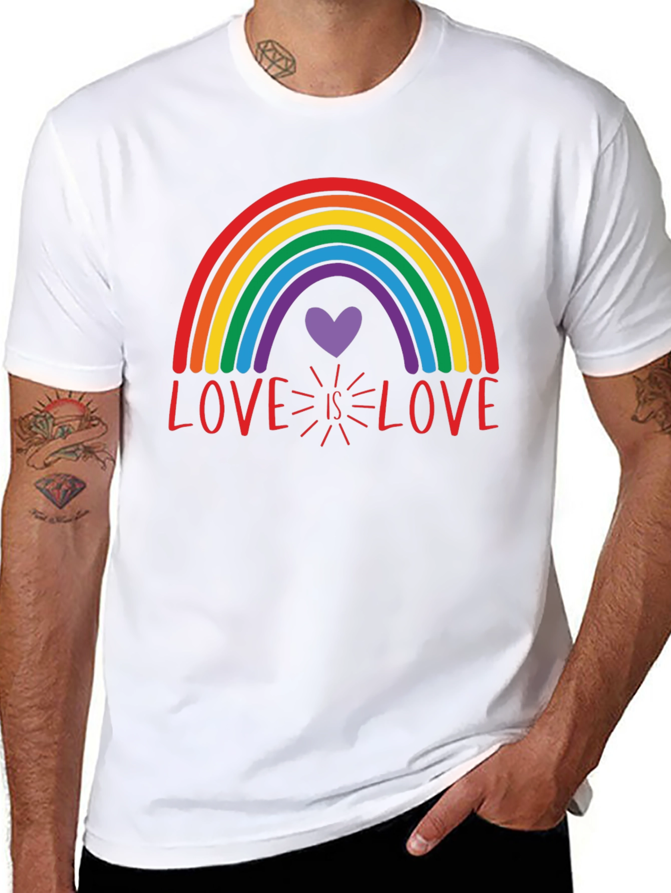 Love Is Love Rainbow Graphic Tee - Pride Shirt