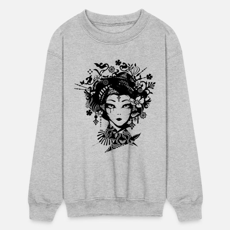 Elegant geisha with ornate ornaments