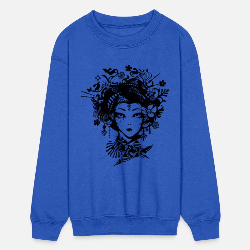 Elegant geisha with ornate ornaments