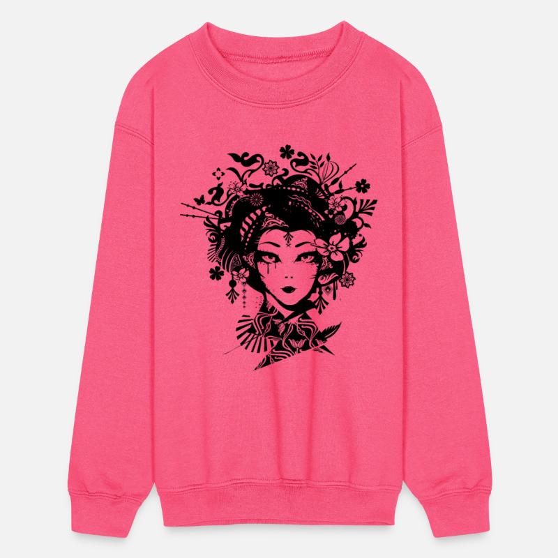 Elegant geisha with ornate ornaments