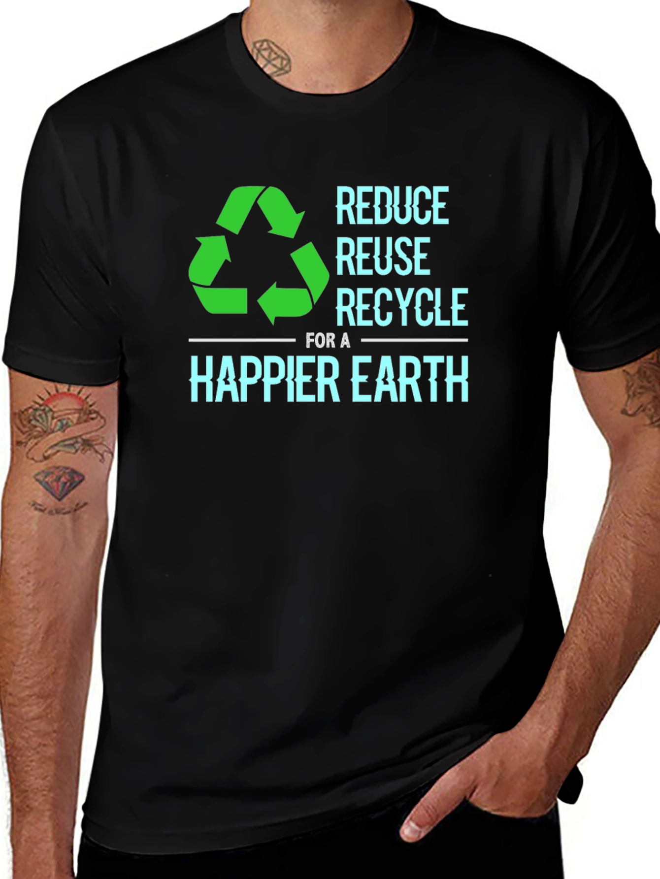 Reduce Reuse Recycle T-Shirt - Happier Earth