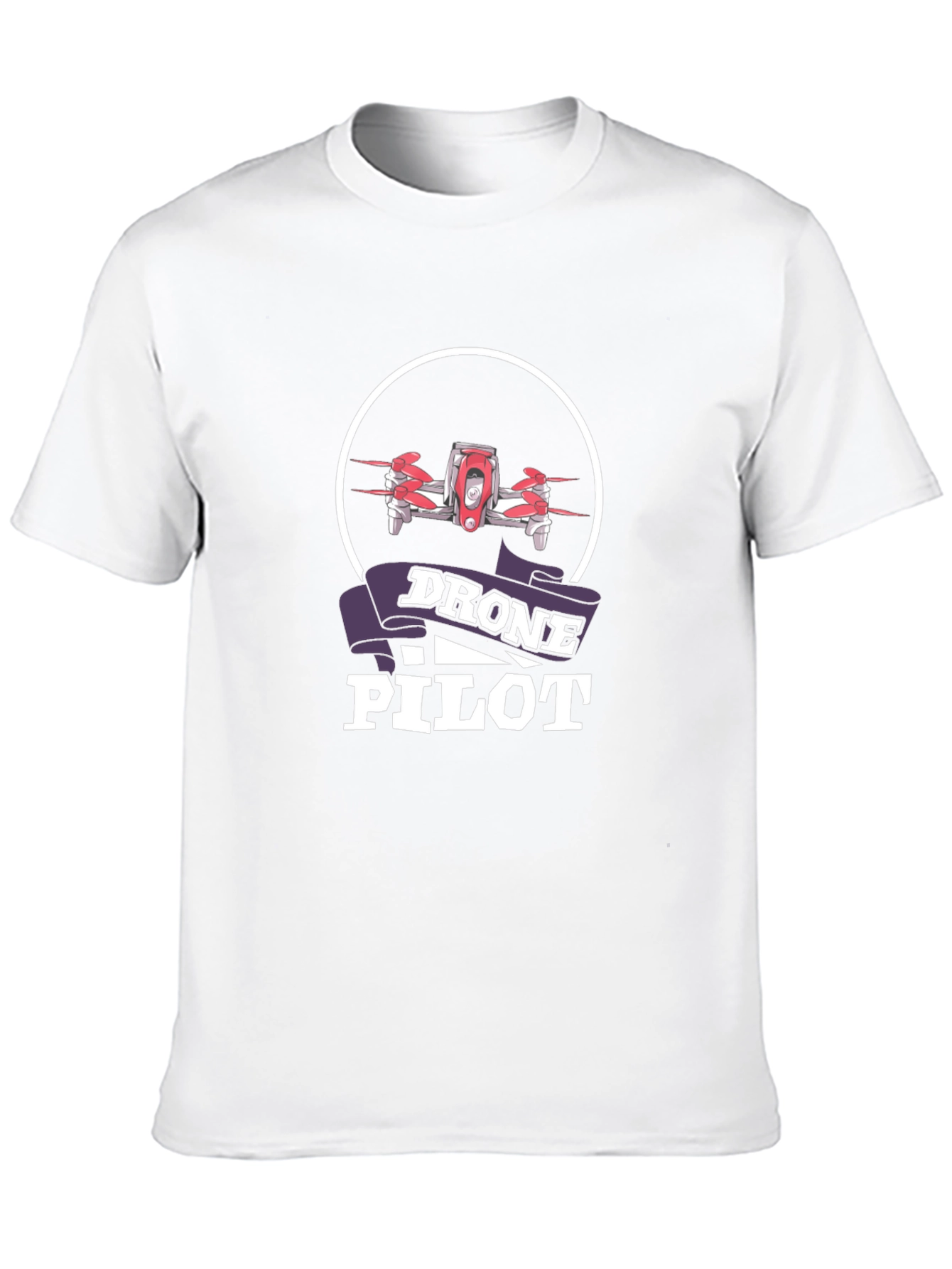 Drone Pilot Graphic Tee - Black Cotton T-Shirt
